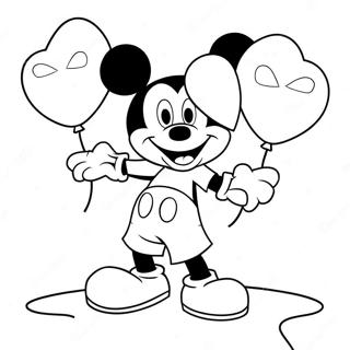 Mickey Mouse Med Hjerteballoner Malebog 13681-10750