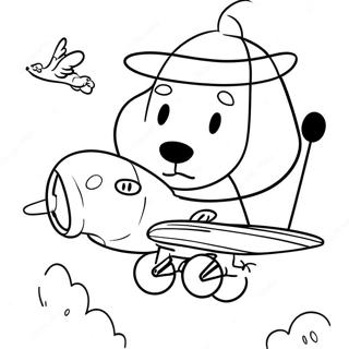 Snoopy Flyver Sin Rode Fly Farvelaegningsside 19063-15063