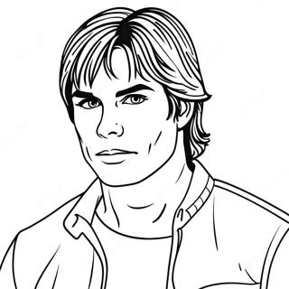 Damon Salvatore I Aktion Farvelaegningsside 20403-16129