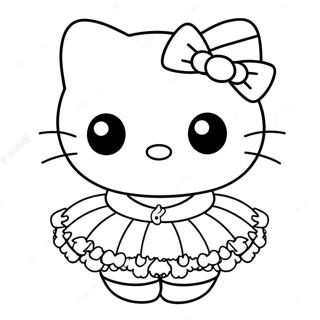 Hello Kitty I En Sod Tutu Farvelaegningsside 23183-18301