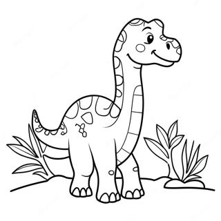 Brontosaurus Farvelaegningsside 23522-18576