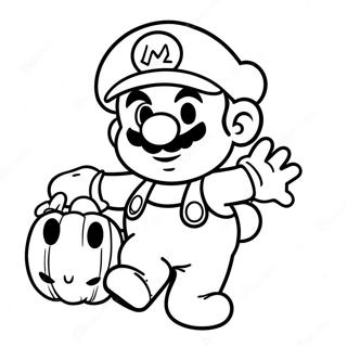 Mario Halloween Farvelægningsider