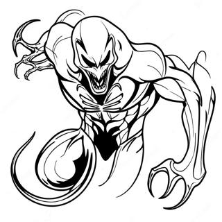 Uhyggelig Anti Venom Med Symbiote Tentakler Farvelaegningsside 32874-25990