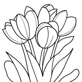 Farverige Tulipaner I Blomstring Malebog 3311-2645