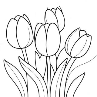 Farverige Tulipaner I Blomstring Malebog 3311-2648