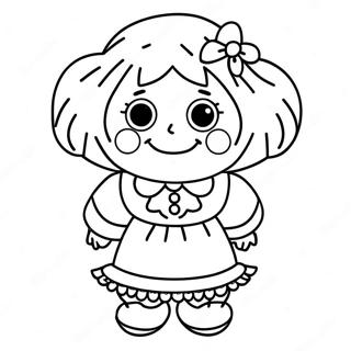 Raggedy Ann Farvelaegningsside 33273-58830