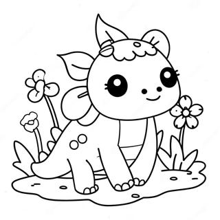 Sod Minecraft Axolotl Med Blomster Farvelaegningsside 33354-26372