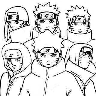 Naruto Akatsuki Medlemmer Farvelaegningsside 36404-28789