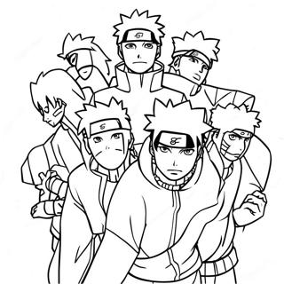 Naruto Akatsuki Medlemmer Farvelaegningsside 36404-28790