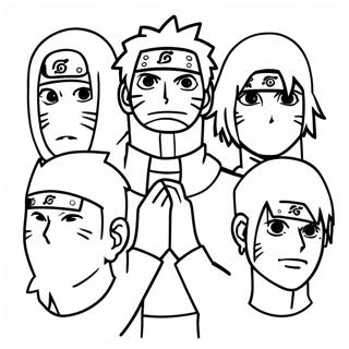 Naruto Akatsuki Medlemmer Farvelaegningsside 36404-28792