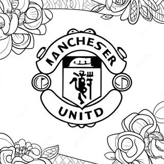 Manchester United Logo Farvelaegningsside 37373-29554