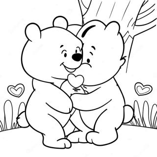 Winnie The Pooh Valentinsdag Farvelaegningsside 37433-29598