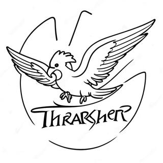 Thrasher Skateboard Logo Farvelaegningsside 38873-30754