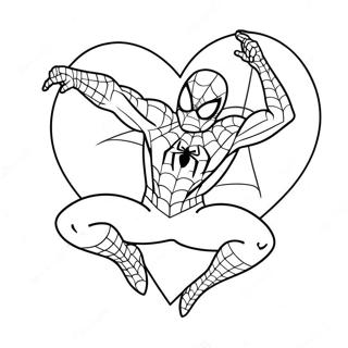 Spiderman Valentines Farvelægningsider