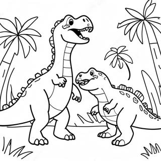 Spinosaurus Vs T Rex Episk Kamp Farvelaegningsside 41213-32570