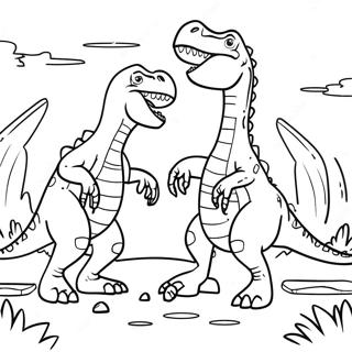 Spinosaurus Vs T Rex Episk Kamp Farvelaegningsside 41213-32572