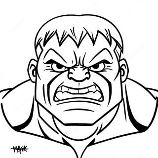 Vred Hulk Ansigt Farvelaegningsside 42244-33391