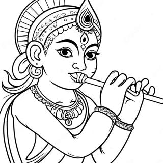 Krishna Spiller Flojte Farvelaegningsside 42444-33565