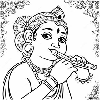 Krishna Spiller Flojte Farvelaegningsside 42444-33566