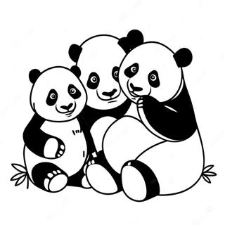 Panda Familie Farvelaegningsside 48463-38324