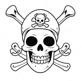 Farverig Piratskull Flag Farvelaegningsside 49414-39083