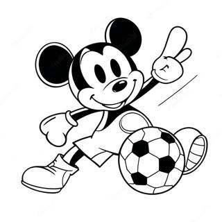 Mickey Mouse Spiller Fodbold Farvelaegningsside 50294-39776