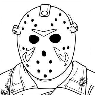 Jason Voorhees Klassisk Maske Malebog 55753-44115