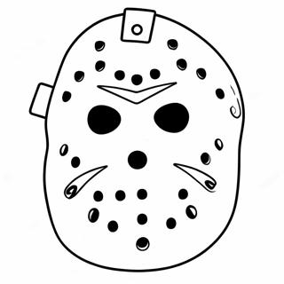 Jason Voorhees Klassisk Maske Malebog 55753-44116