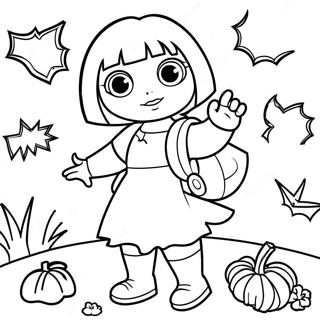 Dora I Spooky Kostume Malebog 63354-50124