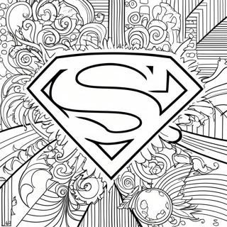 Klassisk Superman Logo Malebog 67305-53273