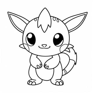 Legendariske Chibi Pokemon Farvelægningsider