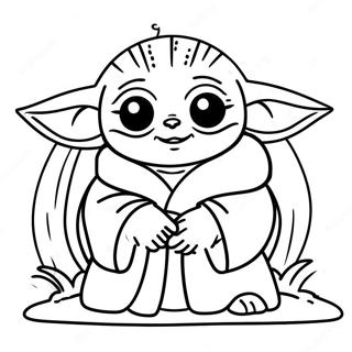 Baby Yoda Påske Farvelægningsider