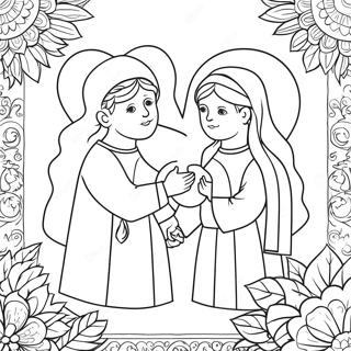 Religios Valentinsdag Farvelaegningsside 7570-6028